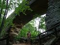 Kevin below the bridge